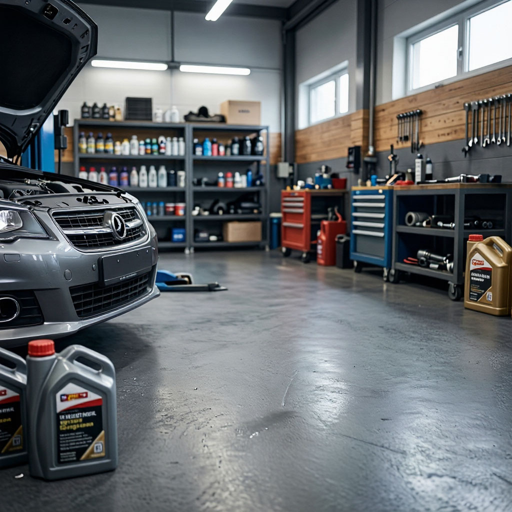 Процесс замены масла в автомобиле Subaru